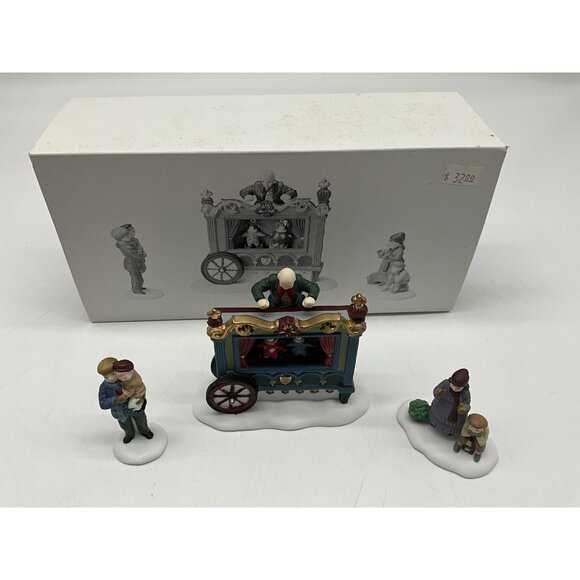 Dept. 56 Heritage Collection "The Old Puppeteer" Set of 3 Porcelain Accessories - Picture 9 of 9